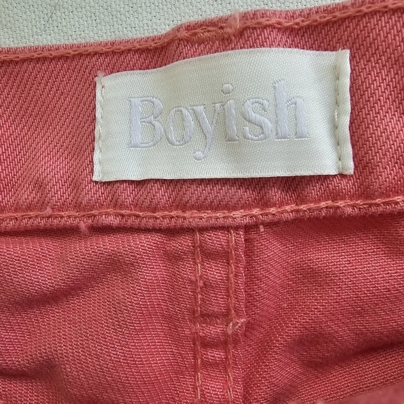 Boyish "The Charley" High Rise Rigid Wide Leg Pink Jeans - Picture 8 of 10